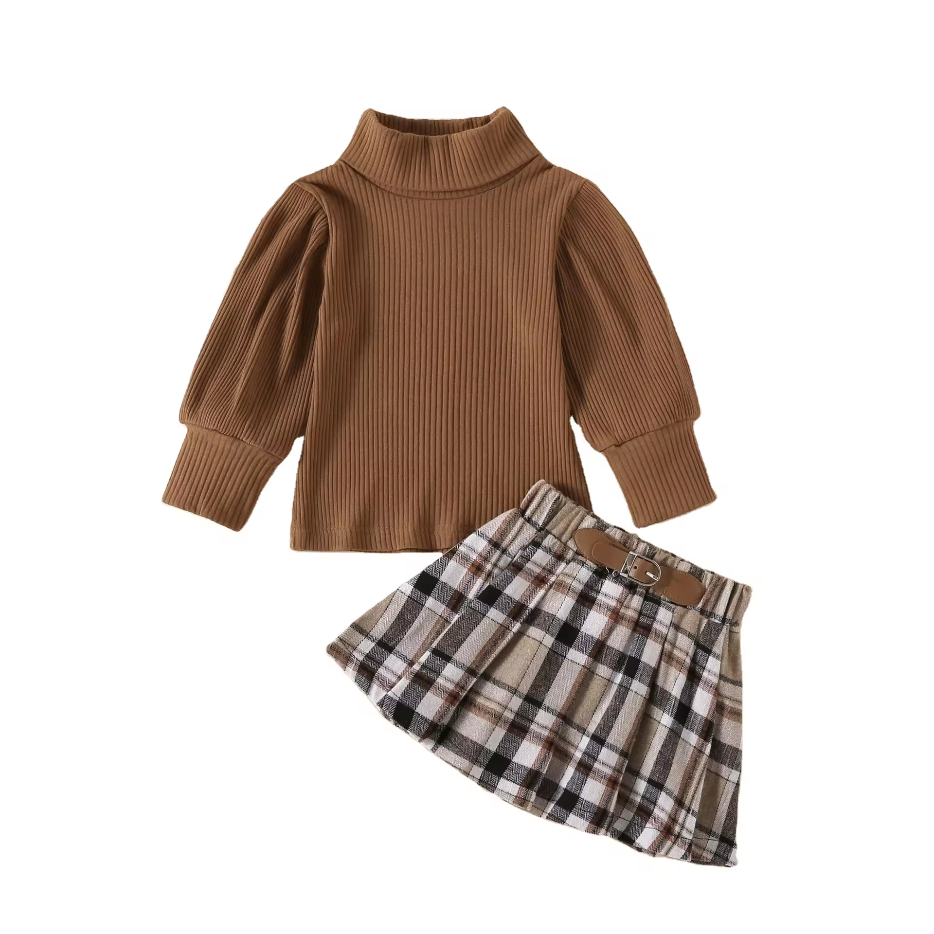 Childrens Clothing Autumn Long Sleeve TopSuit Skirts set - Image 3