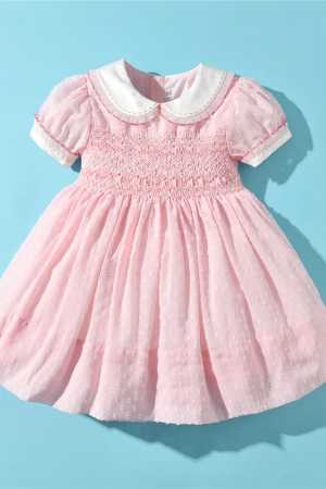 Pink Hand Made Smocked Dresses