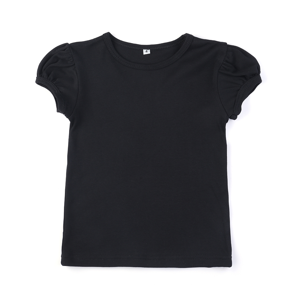 100% combed cotton ruffle sleeves children shirt - Image 2