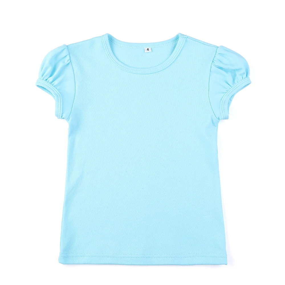 100% combed cotton ruffle sleeves children shirt - Image 4