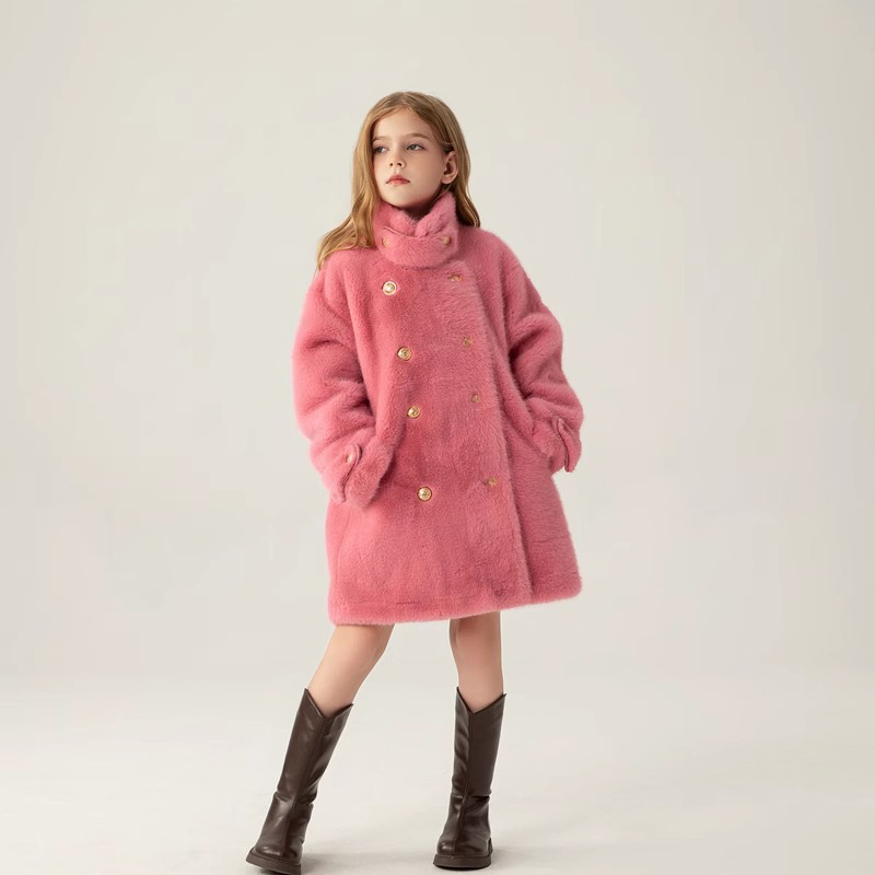 Winter Girls Coat High Quality Kids Fur Coat