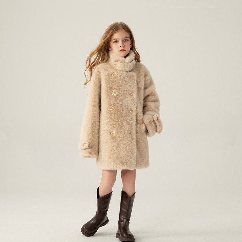 Winter Girls Coat High Quality Kids Fur Coat - Image 2