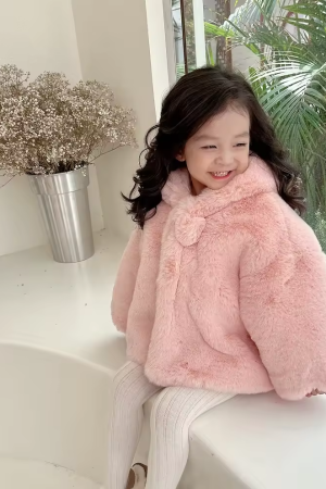 Winter childrens plush outerwear