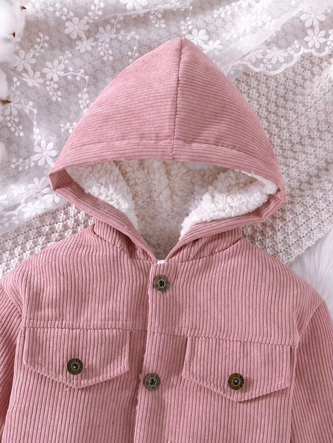 Thicken Warm Baby Girls Coat Plush Cardigan Outerwear - Image 2