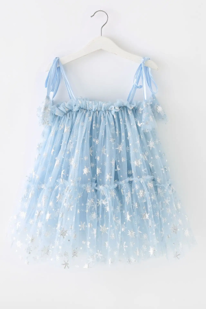Summer Sequined Strap Sleeveless Baby Girl Tulle Dresses