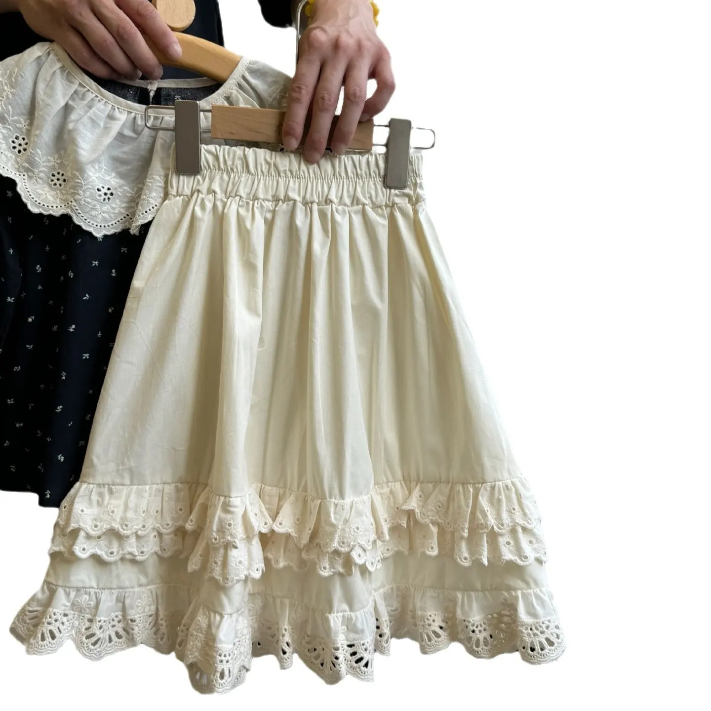 Cake Skirt Style Forest Lace Mini Puff Skirt Children's Skirt